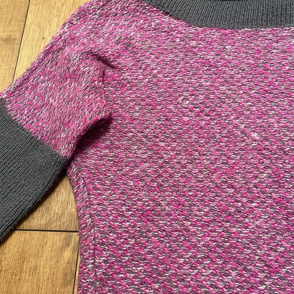 Pink Martini knit turtleneck sweater pullover pink gray 7/8 sleeves size M - Picture 2 of 11